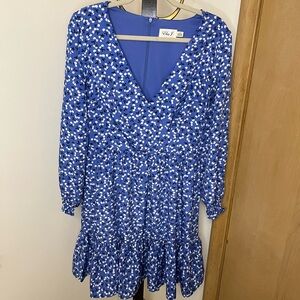 ELIZA J - Blue dress with white cherries